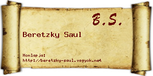 Beretzky Saul névjegykártya